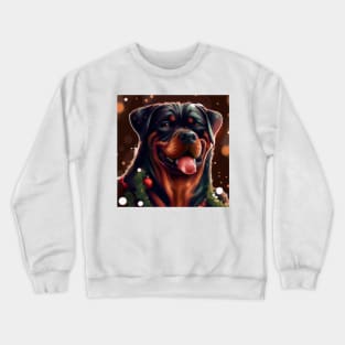 Cute Rottweiler Drawing Crewneck Sweatshirt